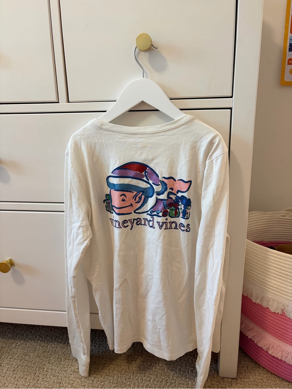 Vineyard Vines Whale Christmas Tee Kids M 12 14 Elf Graphic Shirt